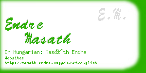 endre masath business card